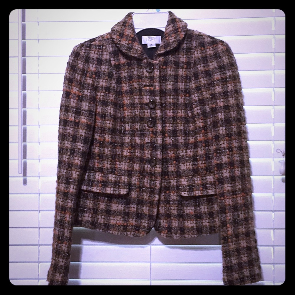 Ann Taylor LOFT Wool Blazer and Matching Skirt, 0P